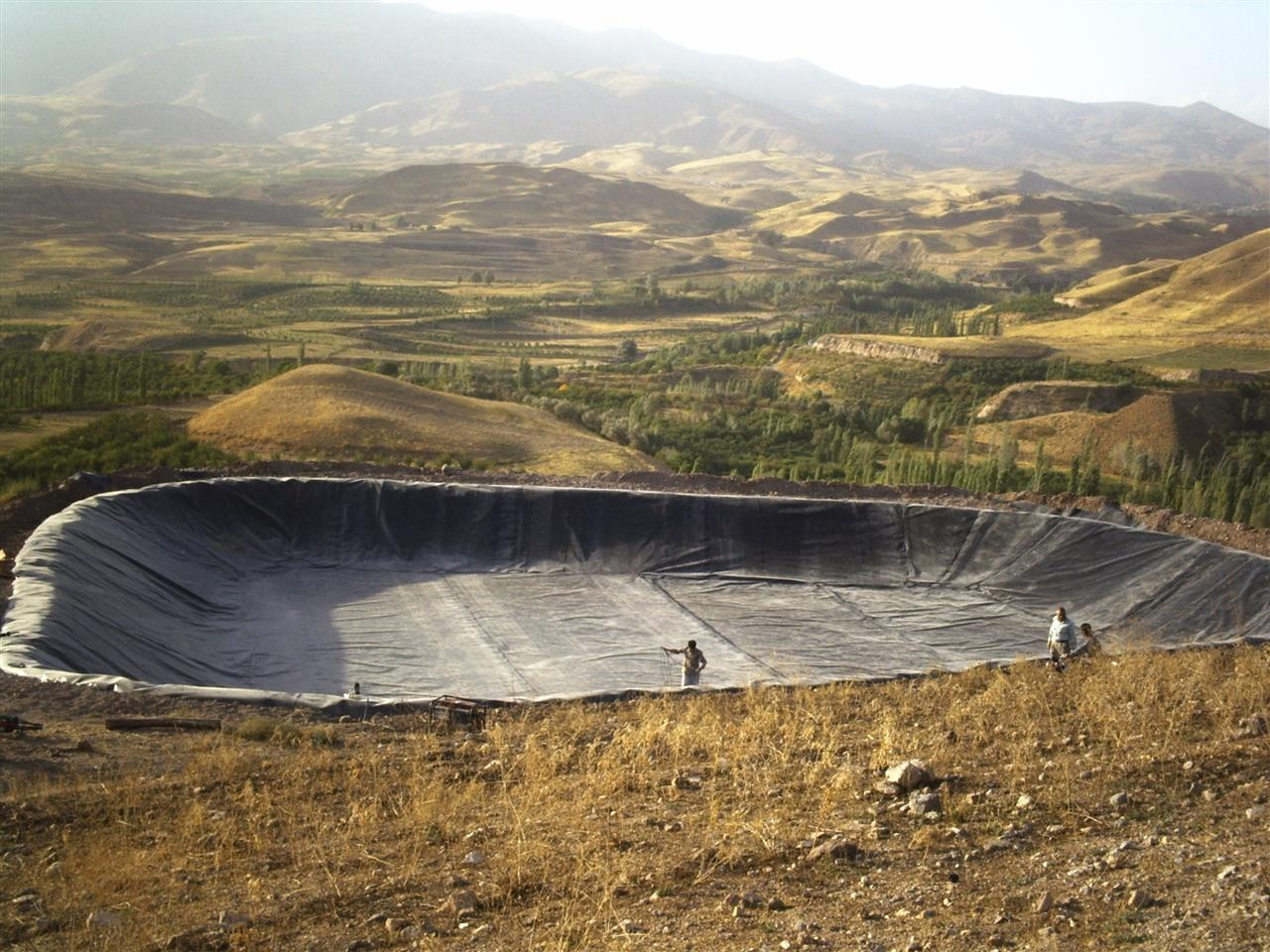 Construction of agricultural water storage ponds